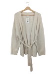 Vorschaubild 1 von Strickjacke Cardigan Beige Gr. 36 S mit Bindegürtel