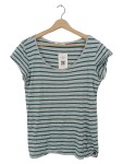 Vorschaubild 1 von T-Shirt Damen gestreift grau grün Rundhals Gr. 40