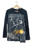 Vorschaubild 1 von Langarmshirt Gr. 170 Schwarz Motorrad Motivprint Baumwolle Jungen