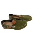 Vorschaubild 1 von Loafer Damen Mokassins Schuhe Leder Grün Gr. 40