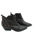 Vorschaubild 1 von Stiefelette Schwarz Logo Muster Gr. 40