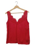 Vorschaubild 1 von Top Damen Gr. 38 M Rot mit Spitze ärmellos
