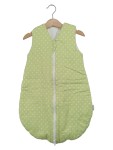 Vorschaubild 1 von Baby Schlafsack hellgrün gepunktet mit Reißverschluss Gr. 62