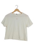Vorschaubild 1 von T-Shirt Damen Gr. 38 M Weiss Herz Stickerei Baumwolle
