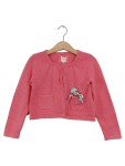 Vorschaubild 1 von Strickjacke rosa Mädchen Gr. 110 mit Puppen Applikation