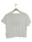 Vorschaubild 2 von T-Shirt Damen Weiß Blumen Print Logo Shirt Gr. 34 XS