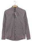 Vorschaubild 1 von Freizeithemd Herren Gr. 44 XS Kariert Rot Schwarz Weiss Button-Down Langarm