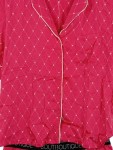 Vorschaubild 5 von Schlafanzug Damen Pink Gr. 40/L Viskose Grafisch Feminin Knopf
