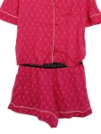 Vorschaubild 6 von Schlafanzug Damen Pink Gr. 40/L Viskose Grafisch Feminin Knopf