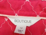 Vorschaubild 4 von Schlafanzug Damen Pink Gr. 40/L Viskose Grafisch Feminin Knopf