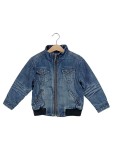 Vorschaubild 1 von Jeansjacke Übergangsjacke Blau Denim Reißverschluss Gr. 98