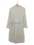 Vorschaubild 2 von Hemdblusenkleid Gr. 40 Beige Leinen Baumwolle Langarm Blusenkleid