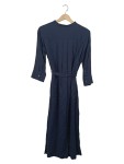 Vorschaubild 3 von Blusenkleid Damen Gr. 38/M Blau Viskose Modern Casual Frühjahr/Sommer
