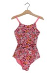 Vorschaubild 1 von Kinder Mädchen Badeanzug Pink Leopard Blumen Muster Gr. 128