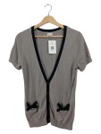 Vorschaubild 1 von Damen Strickjacke Kurzarm Grau Schleifen Gr. 38 M