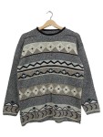 Vorschaubild 1 von Herren Pullover Strickpullover Grau Muster Gr. 42 XL