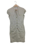Vorschaubild 1 von Blusenkleid Safari Stil Beige Gr. 38 M Taschen Knopfleiste Damen