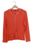 Vorschaubild 1 von Strickjacke Damen Gr. 38 M Rot Cardigan Punkte Baumwolle Modal