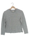Vorschaubild 1 von Damen Pullover Grau Meliert Gr. 34 XS Rundhals Langarm Casual