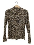 Vorschaubild 1 von Damen Langarmshirt Rollkragen Gr. 38 M Braun Animal Print Leo Muster