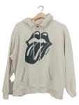 Vorschaubild 1 von Hoodie Kapuzenpullover Damen Gr. 42 XL Beige Rolling Stones Logo