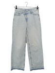 Vorschaubild 1 von Damen Jeans Wide Fit Cross Over Gr 36 Blau Asymmetrisch Weites Bein