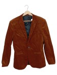 Vorschaubild 1 von Herren Sakko Blazer Samt-Optik Braun Gr. 48 M Skinny Fit Elegant