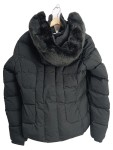 Vorschaubild 2 von BELVEDERE Wintermantel Damen Schwarz Gr. 38 M mit Kapuze Fellbesatz