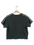 Vorschaubild 2 von T-Shirt Schwarz Damen Gr. 36 S Logo Tape Ärmelstreifen Baumwolle