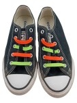 Vorschaubild 2 von Sneaker Low Schwarz Neon Schnürsenkel Kinder Gr. 30