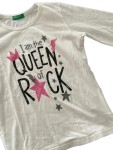 Vorschaubild 2 von Mädchen Langarmshirt Gr. 110 Weiß Casual Queen of Rock