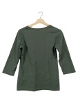 Vorschaubild 2 von Langarmshirt Damen Oliv Gr. 38/M Baumwolle Basic Freizeit Ohne Verschluss