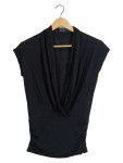 Vorschaubild 1 von Damen Top Schwarz Gerafft Ärmellos Gr. 34 XS Viskose