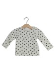 Vorschaubild 1 von Langarmshirt Gr. 74 Weiß Schwarz Gepunktet Punkte Baby Kinder Oberteil