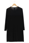 Vorschaubild 2 von Damen Elegantes Fransenkleid Schwarz Gr. 38/M Langarm
