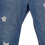 Vorschaubild 5 von Ripped Jeans Kinder Blau Gr. 152 Baumwolle Sterne Casual 35 cm