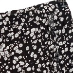 Vorschaubild 5 von Damen A-Linienrock Schwarz Blumenmuster Gr. 42/XL Midirock Feminin