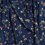 Vorschaubild 7 von Damen A-Linienrock Gr. 34 XS Blau Blumenmuster Feminin Midirock