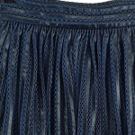 Vorschaubild 2 von A-Linienrock Damen Gr. 30/XS Blau Polyester Lochmuster Elegant Festlich