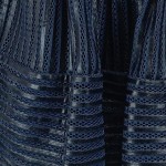 Vorschaubild 4 von A-Linienrock Damen Gr. 30/XS Blau Polyester Lochmuster Elegant Festlich