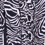 Vorschaubild 4 von Damen Abendkleid Zebra-Print Nieten V-Ausschnitt Langarm Gr. 38/M Schwarz