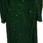 Vorschaubild 5 von Damen Abendkleid Langarm Grün Pailletten Gr. 40;L Elegant