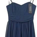 Vorschaubild 6 von Abendkleid Damen Gr. 38 Blau Elegant Midikleid Ärmellos
