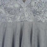 Vorschaubild 5 von Damen Abendkleid Gr. 42 XL Blau Elegant Blumenmuster