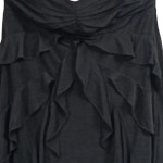 Vorschaubild 6 von Damen Abendkleid schulterfrei mit Rüschen Gr. 42/XL Schwarz Elegant