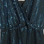 Vorschaubild 6 von Damen Abendkleid Pailletten Schwarz Gr. 42/XL Glamourös