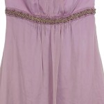 Vorschaubild 5 von Abendkleid Damen Gr. 40 Lila Trägerlos Perlen Maxikleid