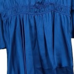 Vorschaubild 7 von Abendkleid Damen Blau Gr. 40/L Polyester Uni Elegant Langarm Abendgarderobe