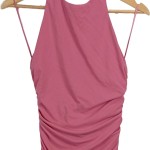 Vorschaubild 5 von Damen Maxikleid Rosa Neckholder Raffung Elegant Gr. 34/XS