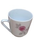 Vorschaubild 1 von Tasse Porzellan Weiß mit Rosenmuster 200ml Höhe 7,5cm